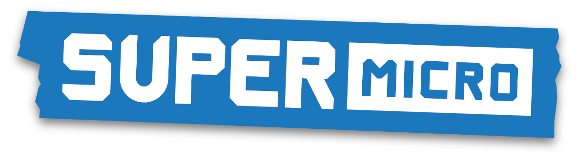 Super Micro Logo Blue Tilted