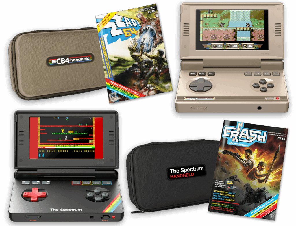 TheC64 Handheld and The Spectrum Handheld Collectors Editions Together